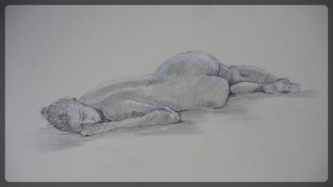 Charcoal figure drawing