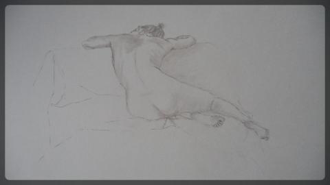 Charcoal figure drawing