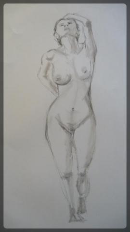 Charcoal figure drawing