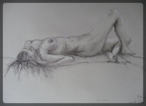 Charcoal figure drawing